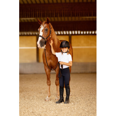 Leggings da equitazione da bambino con grip in silicone integrale Madison Horze Blu navy scuro