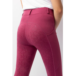 Leggings da equitazione per bambini Horze Dea Rosa secca