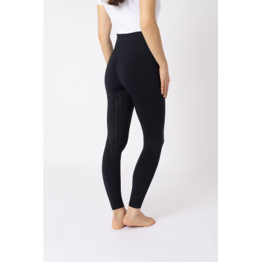 Leggings Scrunch Horze Nessa full grip senza cuciture Nero