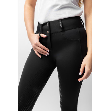 Pantaloni da equitazione da donna Horze Evelyn con grip integrale Nero Pantaloni da equitazione da donna Horze Evelyn con grip integrale Nero