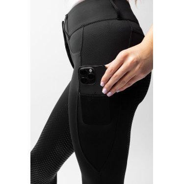 Pantaloni da equitazione da donna Horze Evelyn con grip integrale Nero Pantaloni da equitazione da donna Horze Evelyn con grip integrale Nero