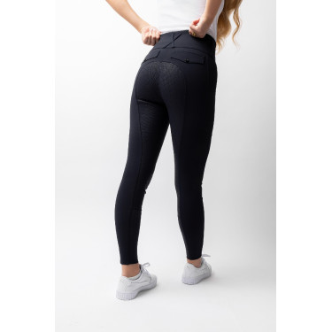 Pantaloni da equitazione Horze Leonie donna con fondo integrale Blu marino scuro
