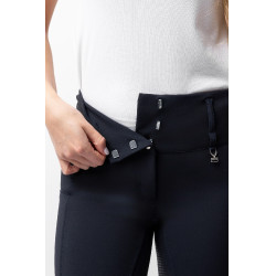 Pantaloni da equitazione Horze Leonie donna con fondo integrale Blu marino scuro