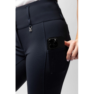 Pantaloni da equitazione Horze Leonie donna con fondo integrale Blu marino scuro