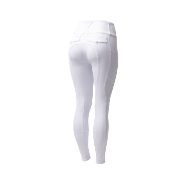 Pantaloni da equitazione Horze Leonie donna con fondo integrale Bianco brillante