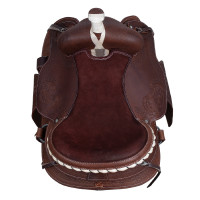 Sella western Lakota con gonna rotonda incisa e filo d'argento Nero Sella western Lakota con gonna rotonda incisa e filo d'argento Nero