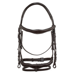 Briglia anatomica con logo Equestro Marrone scuro