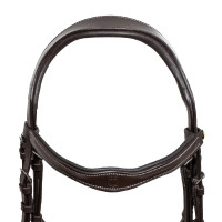 Briglia anatomica con logo Equestro Marrone scuro