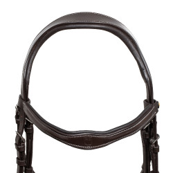 Briglia anatomica con logo Equestro Marrone scuro