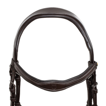 Briglia anatomica con logo Equestro Marrone scuro