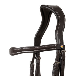 Briglia anatomica con logo Equestro Marrone scuro