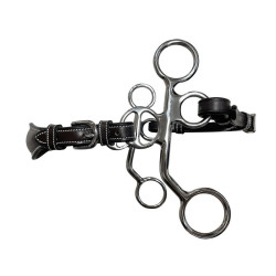 Hackamore Jump'In Pony cuoio branche corte Nero Hackamore Jump'In Pony cuoio branche corte Nero