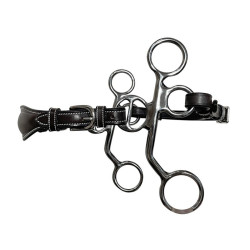 Hackamore Jump'In Pony cuoio branche corte Nero Hackamore Jump'In Pony cuoio branche corte Nero