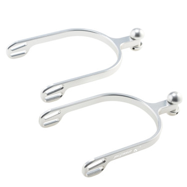 Speroni lunghi in alluminio Jin Stirrup Alluminio lucido Argento