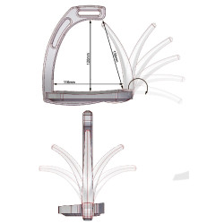 Staffili Air Safety System Jin Stirrup Junior Alluminio lucido