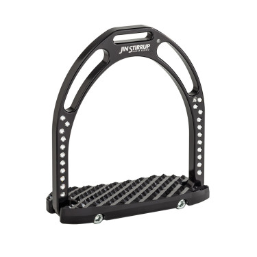 Staffili preziosi in alluminio Jin Stirrup Nero strass Staffili preziosi in alluminio Jin Stirrup Nero strass