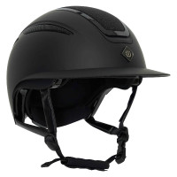 Casco Imperial Riding Olania Deluxe con visiera grande Nero glitter