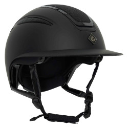 Casco Imperial Riding Olania Deluxe con visiera grande Nero glitter