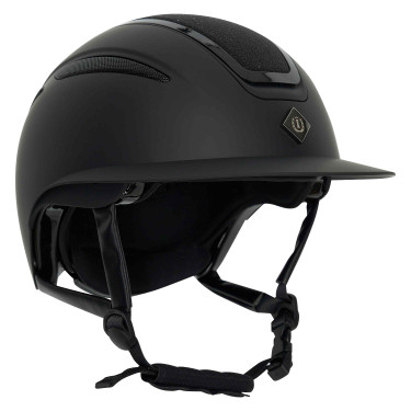 Casco Imperial Riding Olania Deluxe con visiera grande Nero glitter