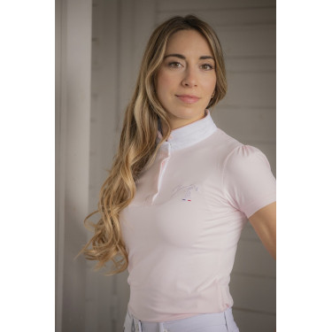 Polo da concorso Pénélope Madrid maniche corte Rosa Polo da concorso Pénélope Madrid maniche corte Rosa