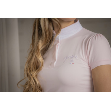 Polo da concorso Pénélope Madrid maniche corte Rosa Polo da concorso Pénélope Madrid maniche corte Rosa