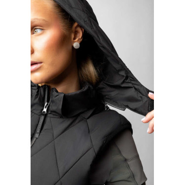 Gilet lungo senza maniche da donna B Vertigo Agnetha Bellezza nera Nero