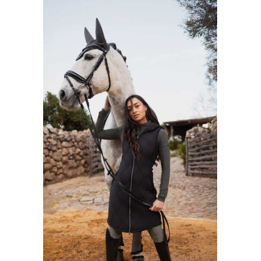 Gilet lungo senza maniche da donna B Vertigo Agnetha Bellezza nera Nero