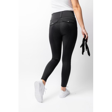 Leggings ibridi da donna Horze Anya fullgrip Nero