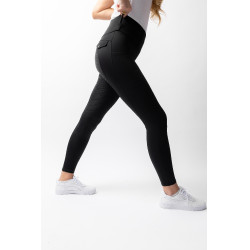 Leggings ibridi da donna Horze Anya fullgrip Nero