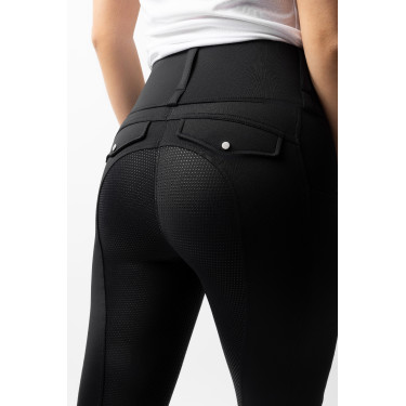 Leggings ibridi da donna Horze Anya fullgrip Nero