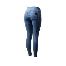 Pantaloni Horze Carolyn in denim fullgrip da donna