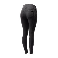 Pantaloni Horze Carolyn in denim fullgrip da donna Nero