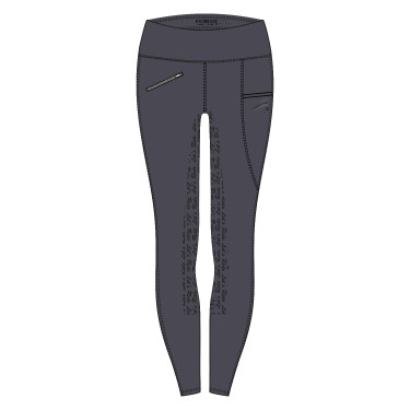 Leggings da equitazione Easy Rider Dietse Performance FullGrip donna Magnete Grigio