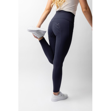 Leggings a vita alta con fondo in silicone integrale Gillian Horze donna Apertura Blu marino Leggings a vita alta con fondo in silicone integrale Gillian Horze donna Apertura Blu marino