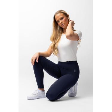Leggings a vita alta con fondo in silicone integrale Gillian Horze donna Apertura Blu marino Leggings a vita alta con fondo in silicone integrale Gillian Horze donna Apertura Blu marino
