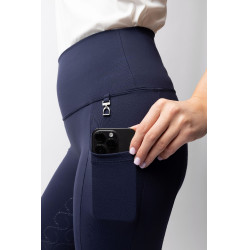 Leggings a vita alta con fondo in silicone integrale Gillian Horze donna Apertura Blu marino Leggings a vita alta con fondo in silicone integrale Gillian Horze donna Apertura Blu marino