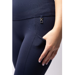 Leggings a vita alta con fondo in silicone integrale Gillian Horze donna Apertura Blu marino Leggings a vita alta con fondo in silicone integrale Gillian Horze donna Apertura Blu marino