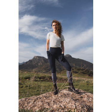 Leggings a vita alta con fondo in silicone integrale Gillian Horze donna Apertura Blu marino Leggings a vita alta con fondo in silicone integrale Gillian Horze donna Apertura Blu marino