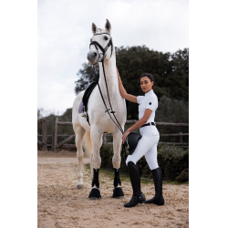 Leggings ibridi da donna Horze Anya fullgrip Bianco brillante