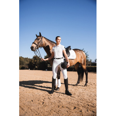 Leggings ibridi da donna Horze Anya fullgrip Bianco brillante