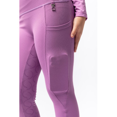 Leggings a copertura totale Gillian per bambini Horze Pensiero pallido Viola Leggings a copertura totale Gillian per bambini Horze Pensiero pallido Viola