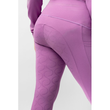 Leggings a copertura totale Gillian per bambini Horze Pensiero pallido Viola Leggings a copertura totale Gillian per bambini Horze Pensiero pallido Viola
