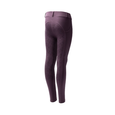 Leggings da equitazione per bambini Horze Dea Prugna nera Viola