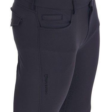 Pantaloni aderenti con grip integrale da uomo Aria Equestro Blazer marine Blu marino