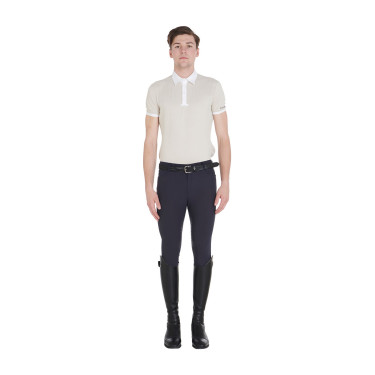 Pantaloni aderenti con grip integrale da uomo Aria Equestro Blazer marine Blu marino