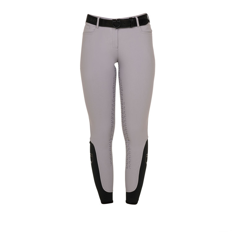 Pantaloni da donna con grip integrale Aria in tessuto tecnico Equestro Pantaloni da donna con grip integrale Aria in tessuto tecnico Equestro