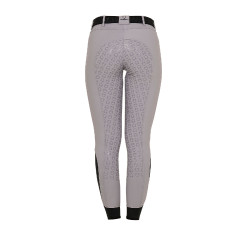 Pantaloni da donna con grip integrale Aria in tessuto tecnico Equestro Grigio ghiaccio Pantaloni da donna con grip integrale Aria in tessuto tecnico Equestro Grigio ghiaccio