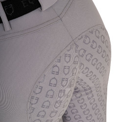 Pantaloni da donna con grip integrale Aria in tessuto tecnico Equestro Grigio ghiaccio Pantaloni da donna con grip integrale Aria in tessuto tecnico Equestro Grigio ghiaccio