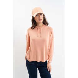 Felpa con cappuccio Plume Harcour donna Albicocca Arancione