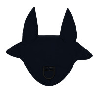 Cuffia anti-mosche in tessuto tecnico con logo Equestro Blu navy / nero